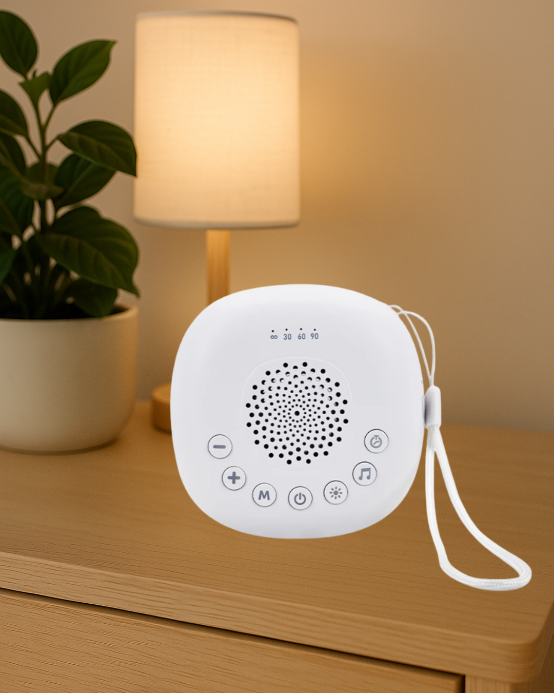 Portable Baby White Noise Machine – 20 Soothing Sounds, Night Light & Timer