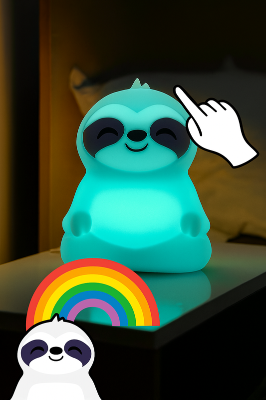 Sloth Silicone Night Light – Soft & Safe Nursery Lamp (USB Rechargeable)