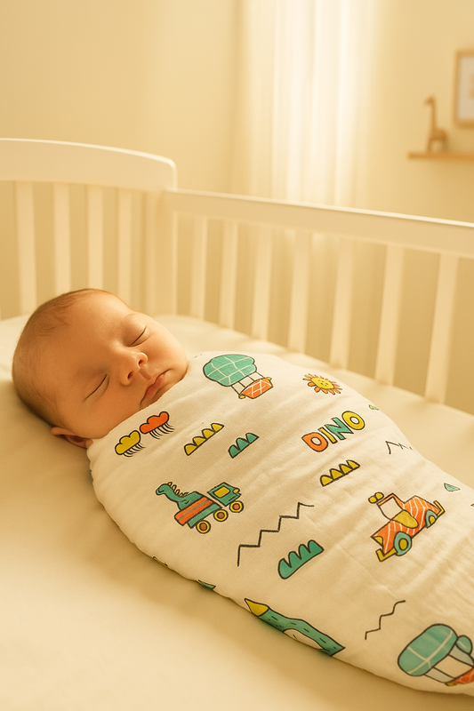 Smiles & Hugs 4-Pack 100% Cotton Muslin Swaddles – Large Receiving Blankets for Newborns