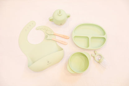 Smiles & Hugs 7-Piece Silicone Baby Feeding Set – 100% Food-Grade, BPA-Free & Dishwasher Safe