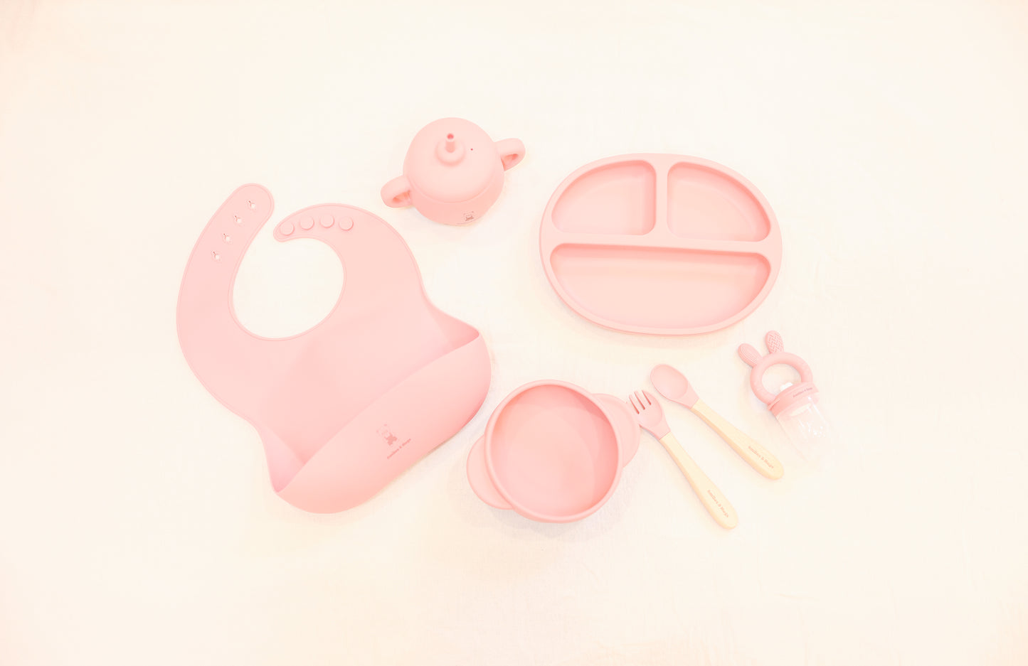 Smiles & Hugs 7-Piece Silicone Baby Feeding Set – 100% Food-Grade, BPA-Free & Dishwasher Safe