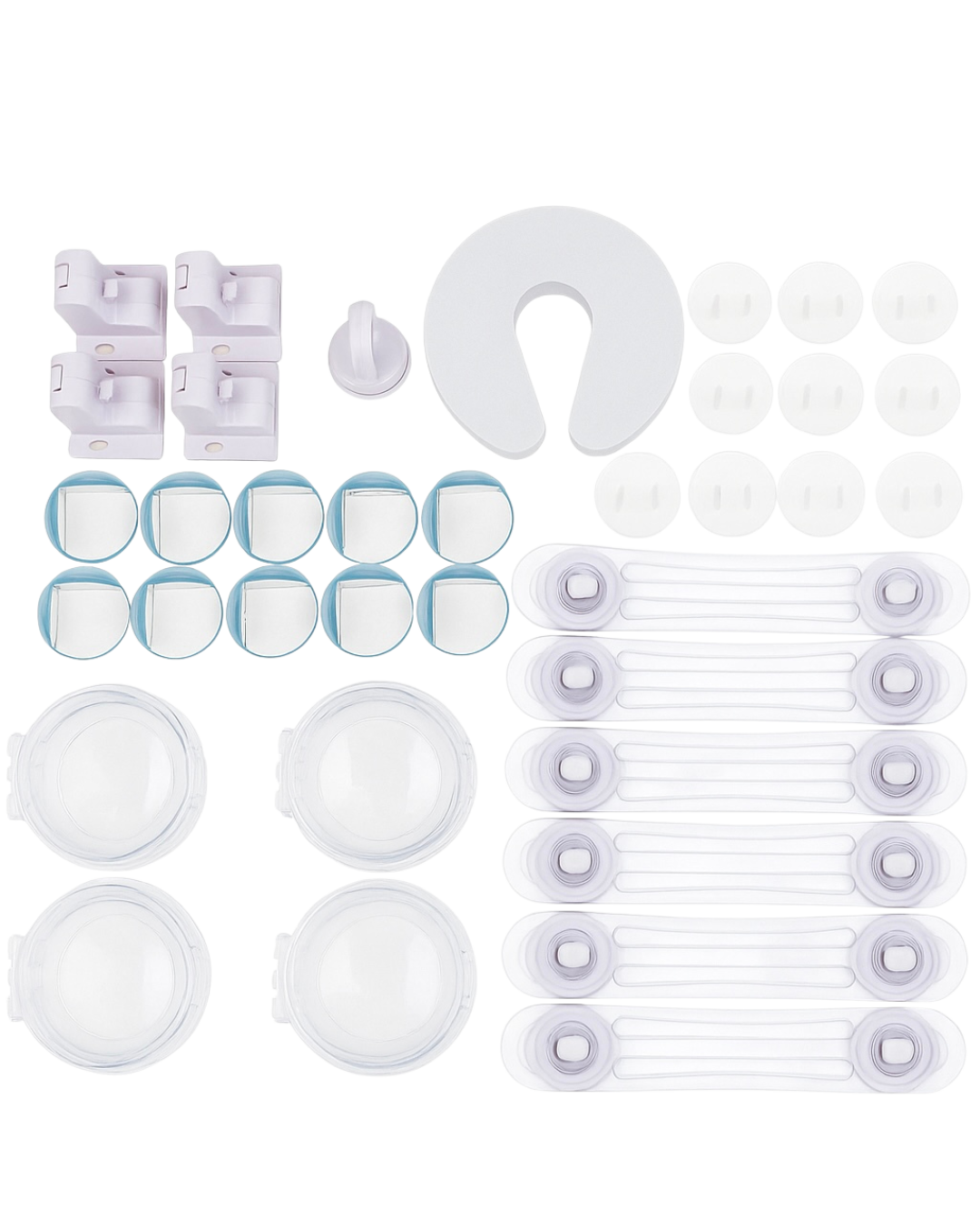 36-Piece Baby Proofing Kit - No-Drill Easy Installation Child Safety Set for Home