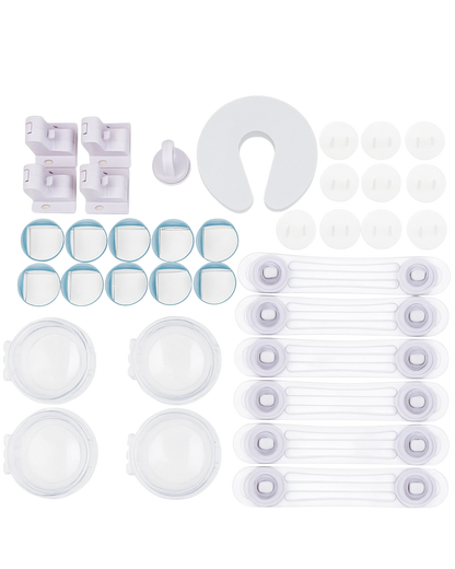 36-Piece Baby Proofing Kit - No-Drill Easy Installation Child Safety Set for Home