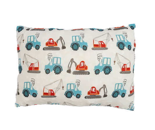 Toddler Pillow, 13 x 18 inches – Perfect for Kids’ Sleep & Travel (Trucks)